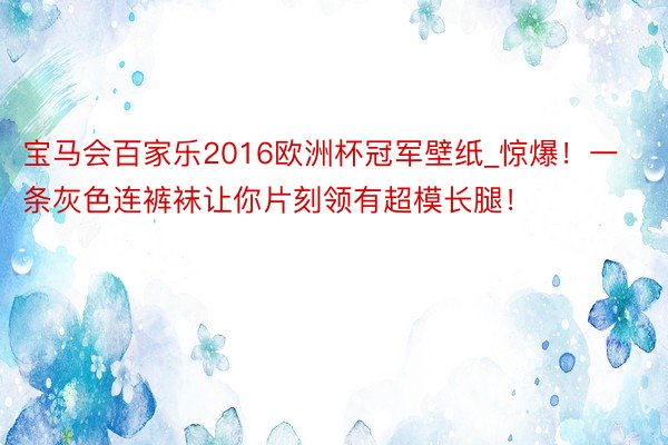 宝马会百家乐2016欧洲杯冠军壁纸_惊爆！一条灰色连裤袜让你片刻领有超模长腿！